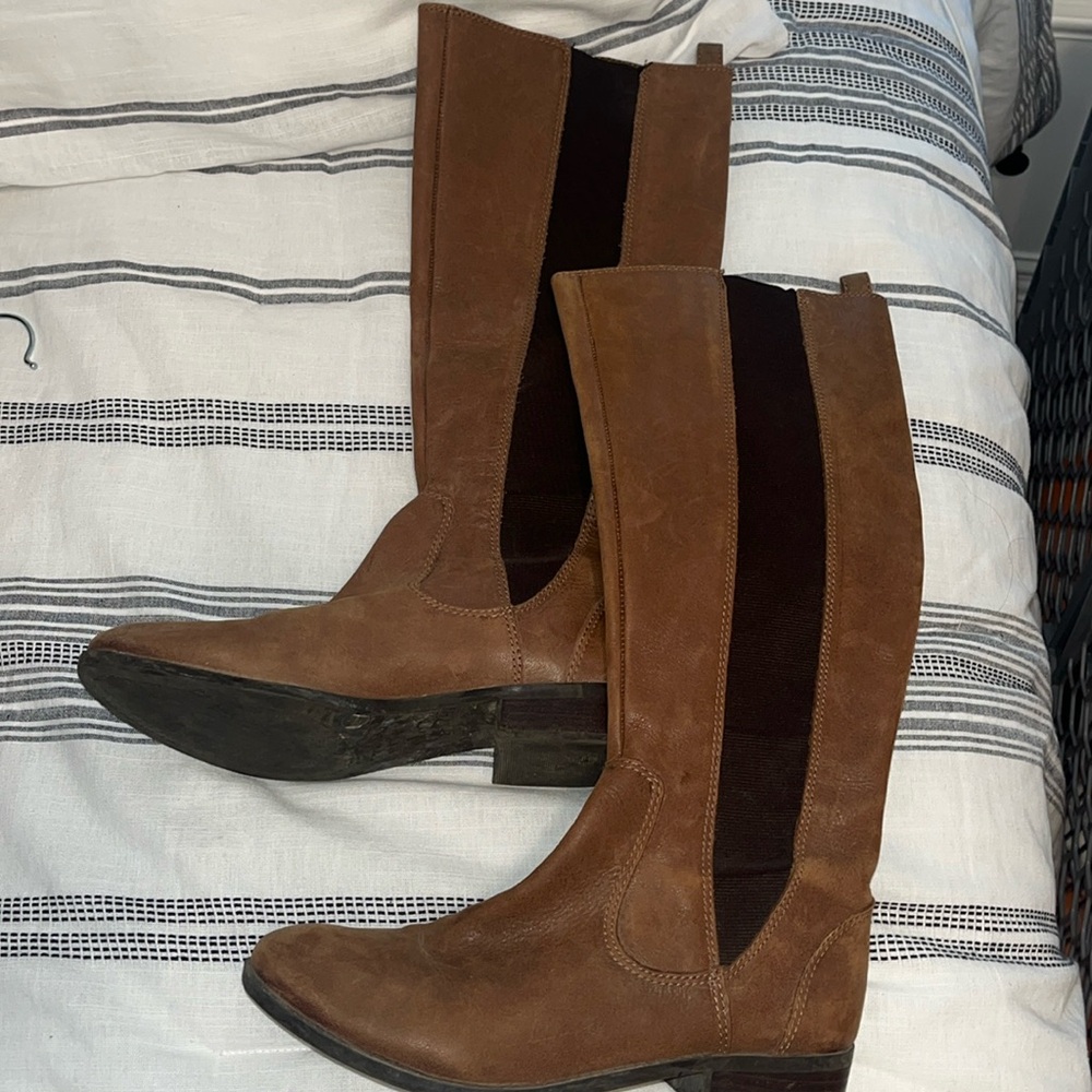 Jessica Simpson Brown Suede Knee-High Heeled Boots